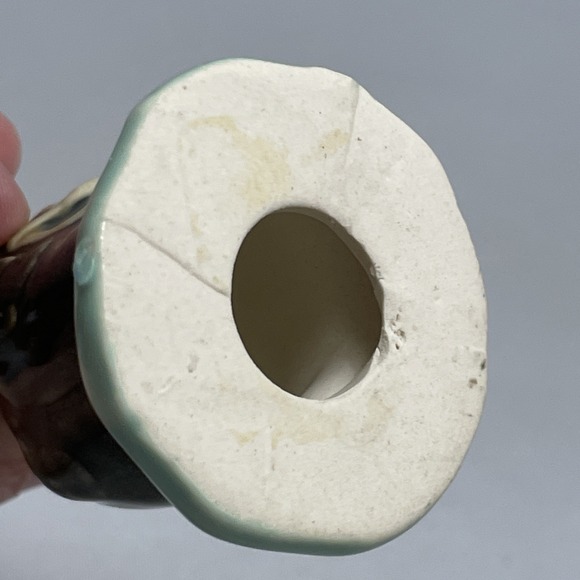 Pair Vintage Ceramic Bunny Rabbit Figurines Hand Painted Anthropomorphic CRAZED - Picture 8 of 15